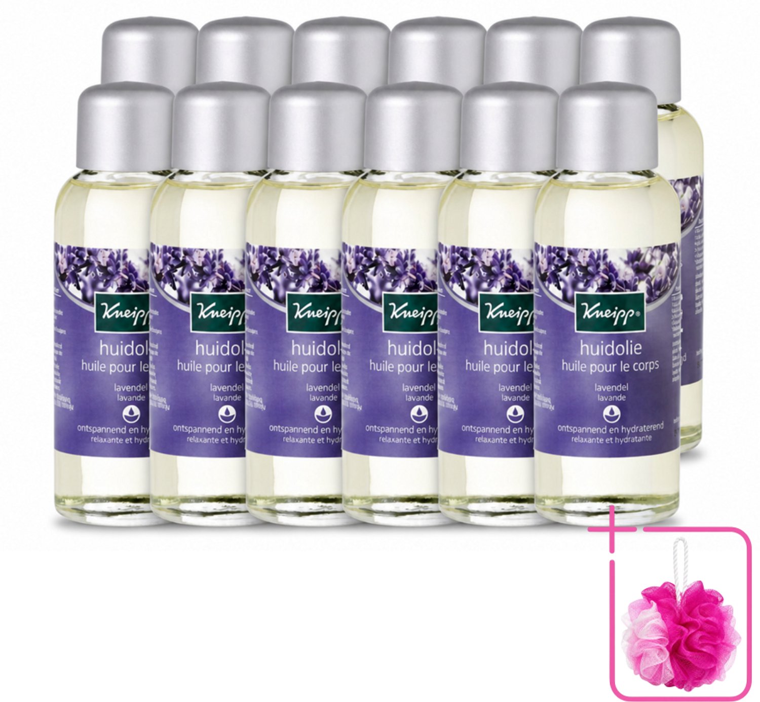 12 x Kneipp - Huidolie - Relaxing - Lavendel - Trekt snel in - 100 ml - Bulkverpakking - Ontspanning - Douchemop - Huidverzorging