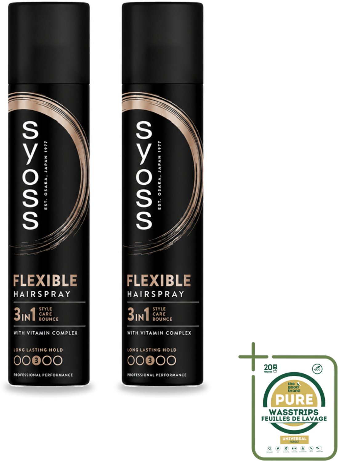 2 x Syoss - Hold & Flex - Haarspray - Flexibele Fixatie - 300 ml - Haarspray - Flexibele Fixatie - Styling - Haarverzorging - Haarherstel