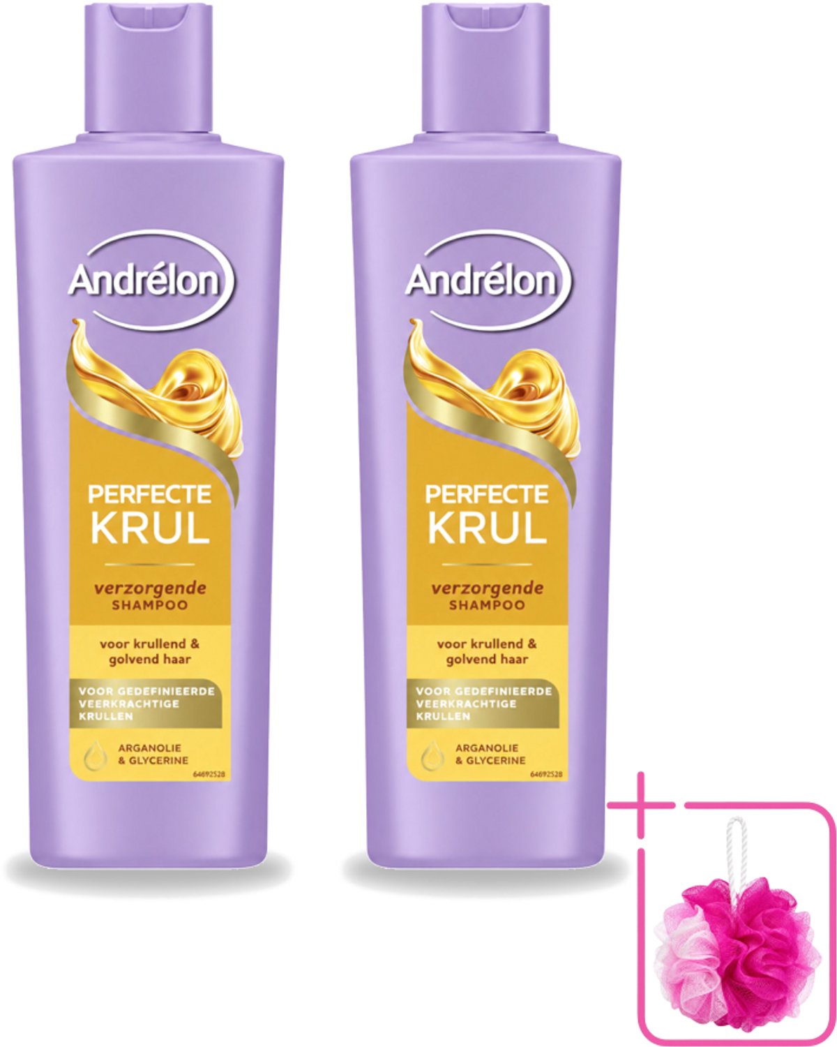 2 x Andrélon – Shampoo – Perfecte Krul – 250 ml - Bulkverpakking - Krullen verzorging - Douchemop - Krulshampoo
