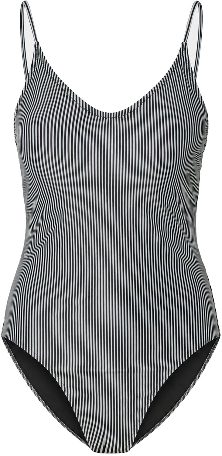 Pieces Dames Badpak PCBAOMI Ronde Hals Zwart/Wit Gestreept