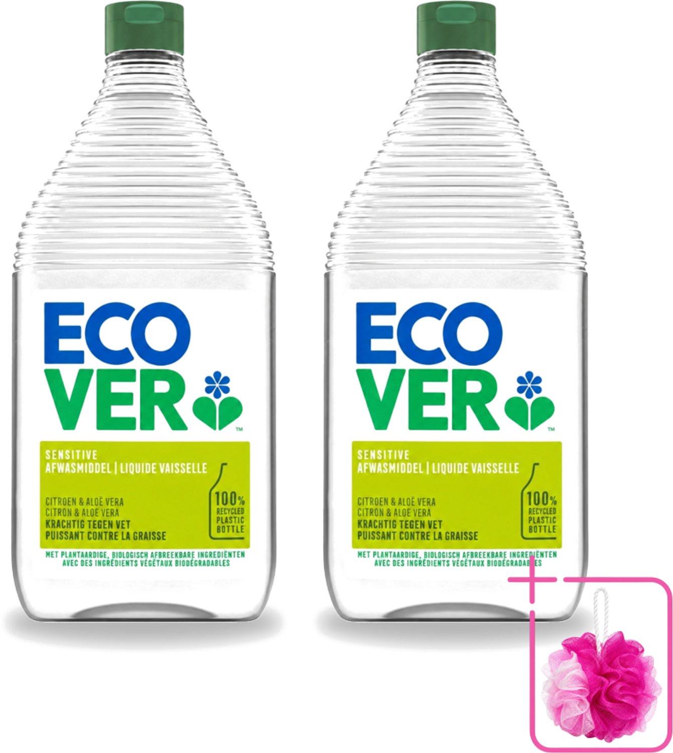 2 x Ecover - Afwasmiddel - Citroen & Aloë Vera - 950 ml - Bulkverpakking - Afwasmiddel citroen aloë vera - Natuurlijk afwasmiddel