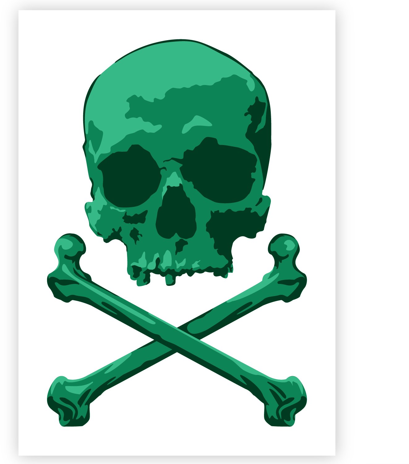 Piraten sjabloon - 3 lagen kunststof A3 Schedel Doodshoofd stencil - Kindvriendelijk sjabloon geschikt voor graffiti, airbrush, schilderen, muren, meubilair, taarten en andere doeleinden