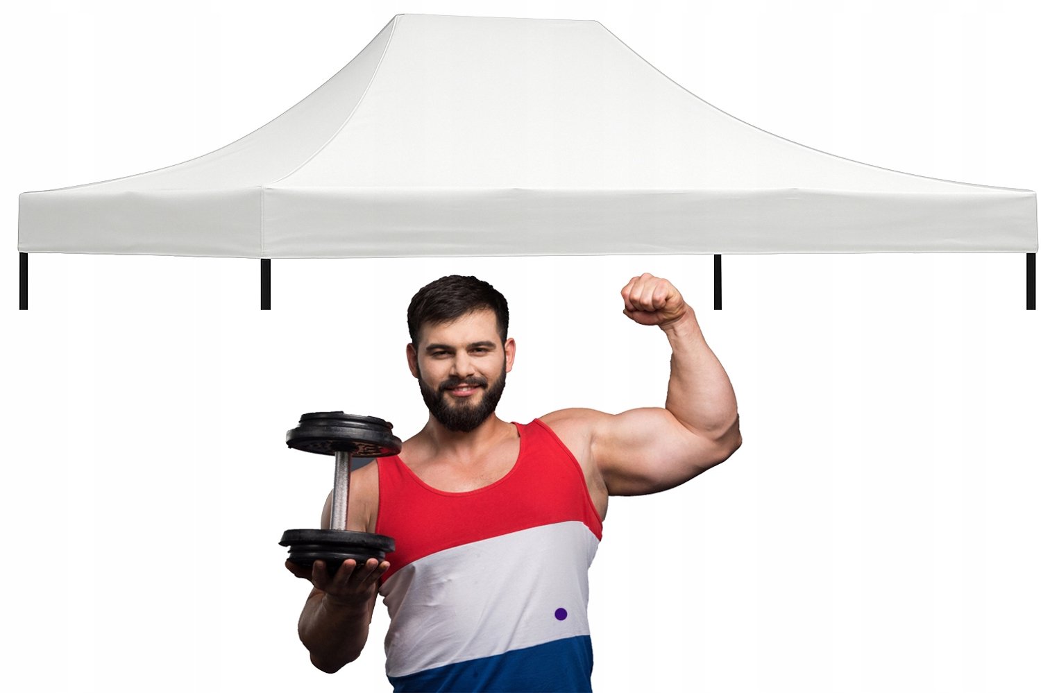 Merkloos Tentdak 3x4,5m - Waterdicht en Duurzaam 420g/m²