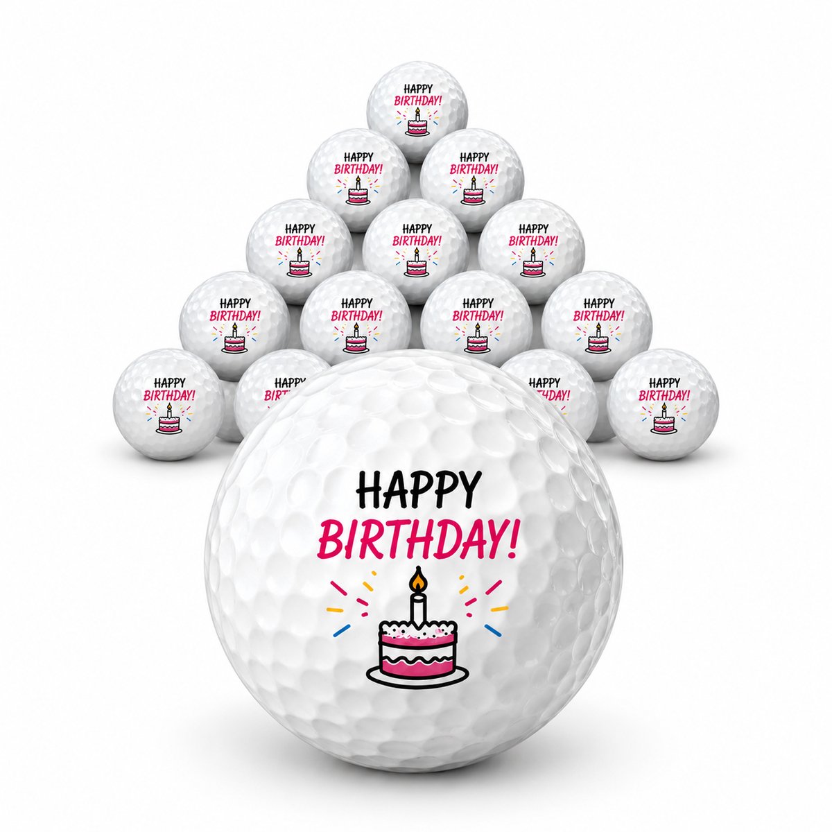 Wilson Golfballen Verjaardag Taart - Verjaardag Golf Cadeau - Golf Accessoires - Golfbal - 15 stuks
