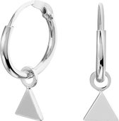 GLAMS - Boucles d'oreille anneaux Triangle - Argent