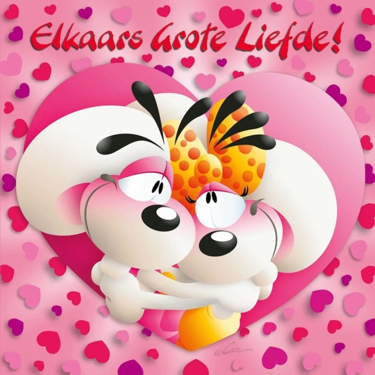 Diddl - 3d- hologram wenskaart - Elkaars Grote Liefde!