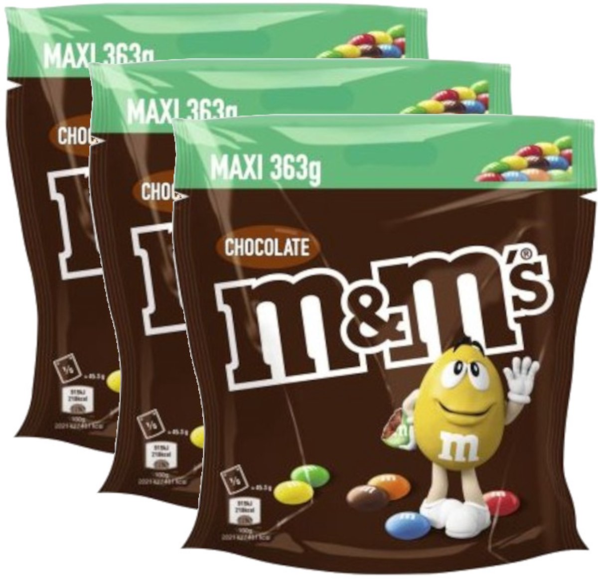 M&M Chocolate Maxi - Multipack - Melk Chocolade Snoepjes - 1089g (3x363g)