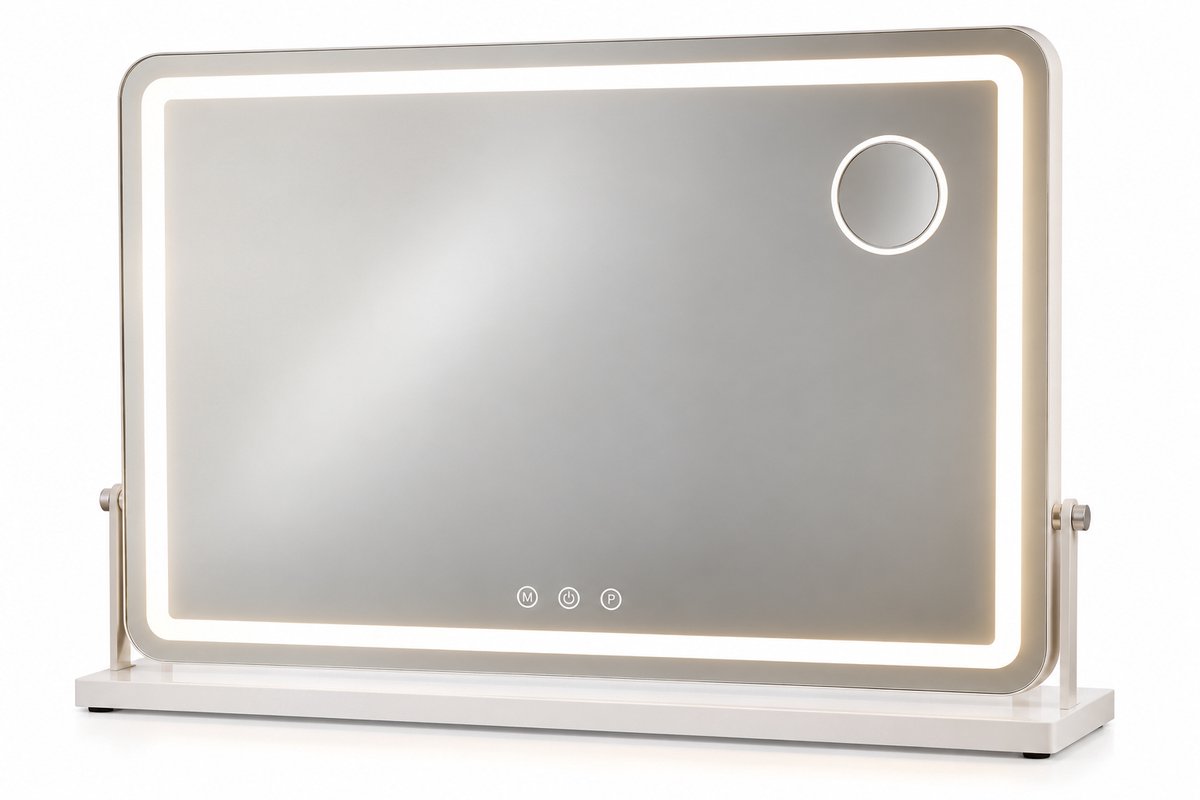 Novari - Make up spiegel- Spiegel - Spiegel met verlichting - Spiegel staand - Spiegel met licht - Make up - Dimbaar - USBenUSB-C
