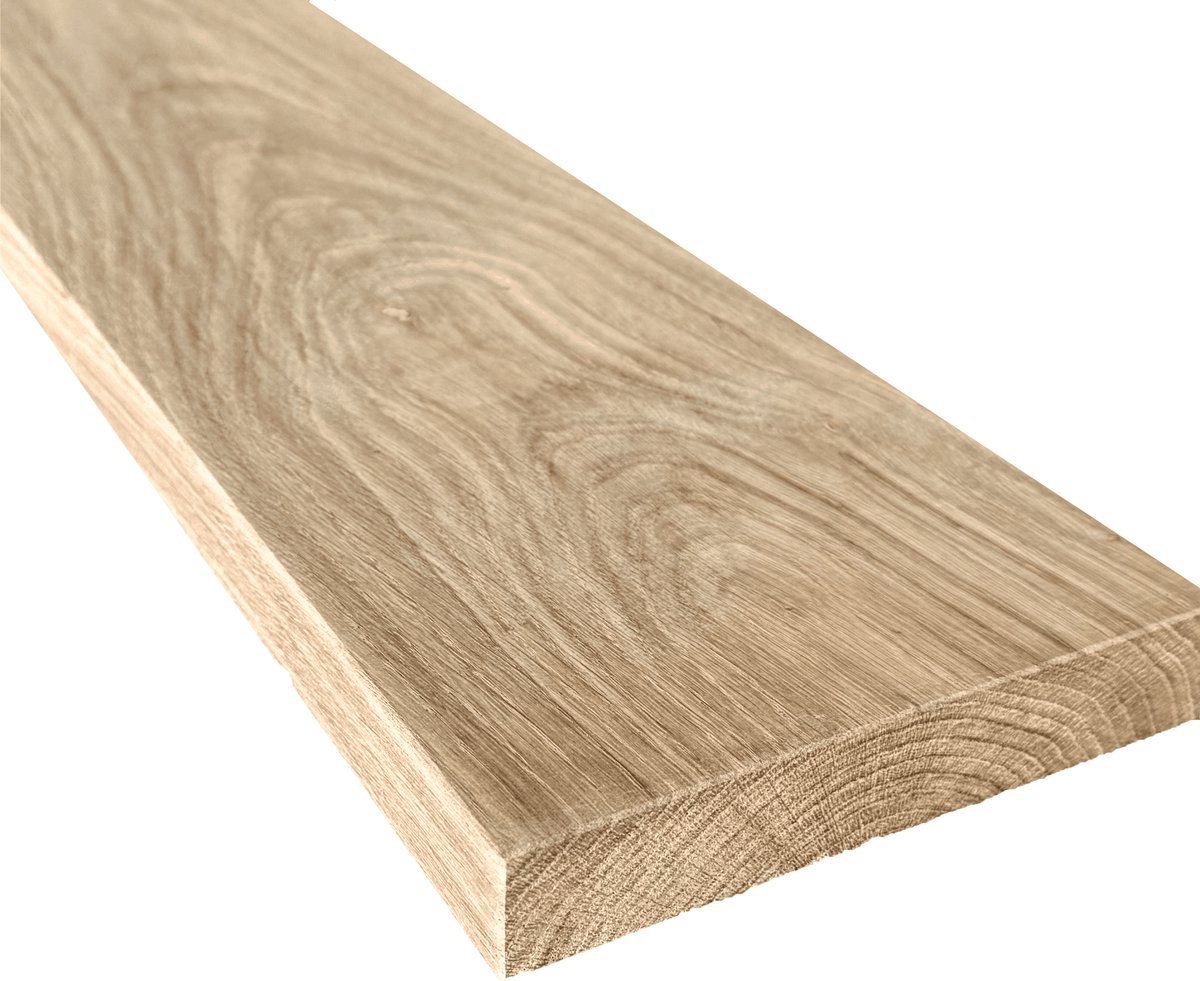 GoudmetHout Massief Eiken Plank – Toiletplank - Wandplank - Vensterbank – 260 X 15 Cm Licht eiken