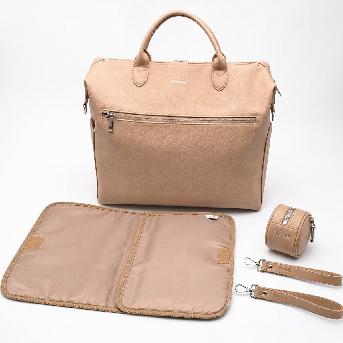 Luiertas - Rugtas - Verzorgingstas - Buggytas - Schoudertas - Laptoptas - Reistas - Grote opbergvakken - Geïsoleerde flessenvakken - Organizer - Verschoonmat - Flessenhouder - Kolftas