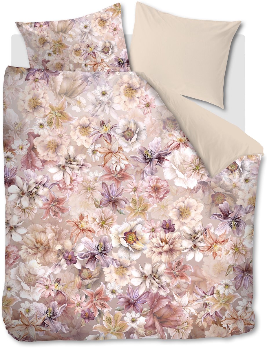 Kardol Vario Florum dekbedovertrek - Lits-Jumeaux - 240 x 200/220 cm - Terra