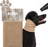 Furry Original® Oorbeschermer Hond - Gehoorbescherming voor Waterblazer en Shampoo Beurt - Kalmering & Minder Stress - Oorbescherming Hoofdband - Honden Verzorging - Large - Mokka Bruin