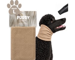Furry Original® Oorbeschermer Hond - Gehoorbescherming voor Waterblazer en Shampoo Beurt - Kalmering & Minder Stress - Oorbescherming Hoofdband - Honden Verzorging - Large - Mokka Bruin