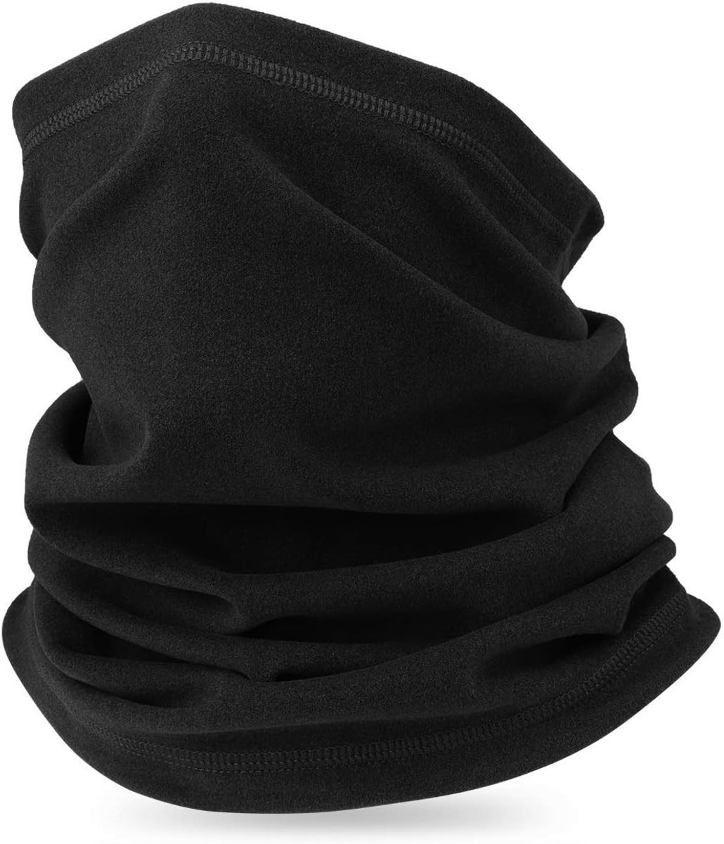 Colsjaal - Zwart - 37 x 25 cm - Winddichte Fleece Sjaal - Voor Heren en Dames