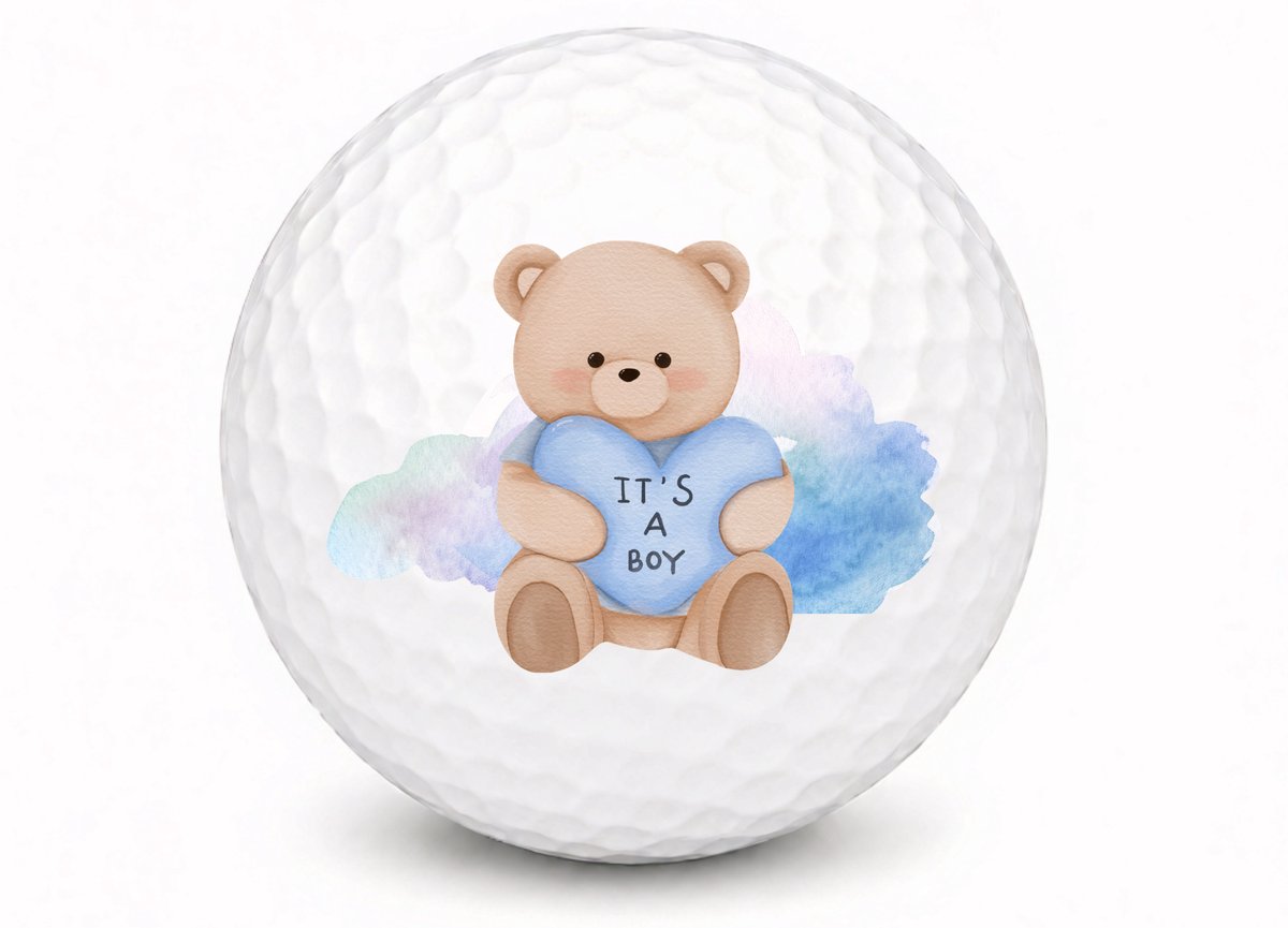 Golfballen It's a Boy Teddybeer - Geboorte Golf Cadeau - 3 stuks - Wilson