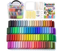 Craftiverse Polymeer Klei Set – 82 Kleuren 82x20g – Complete Knutselset voor Kinderen – Ovenhardende Boetseerklei met Accessoires & Handleiding - Fimo Alternatief