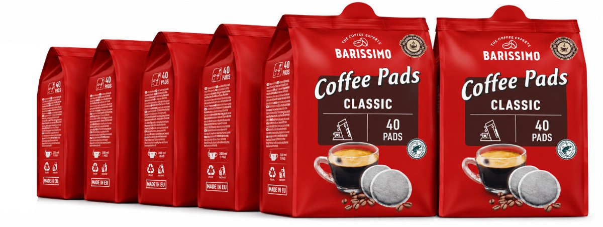 Barissimo Classic - Multipack - 400 (10x40) Koffiepads Compatibel met Senseo