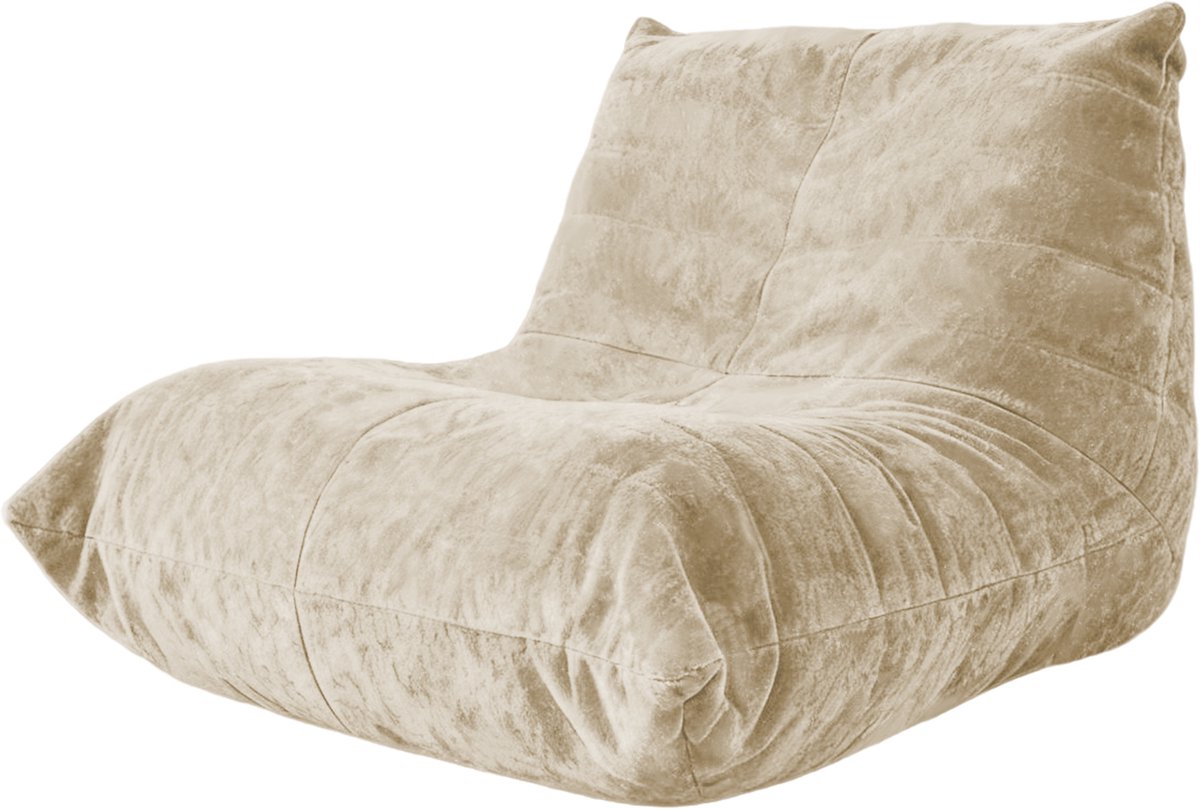 Vliegend rups zitzak, ultra zacht luisofa. Ontspannende loungebank, stijlvol binnen zitmeubel voor thuis, slaapkamer, woonkamer. Snow Neil-stof- Beige