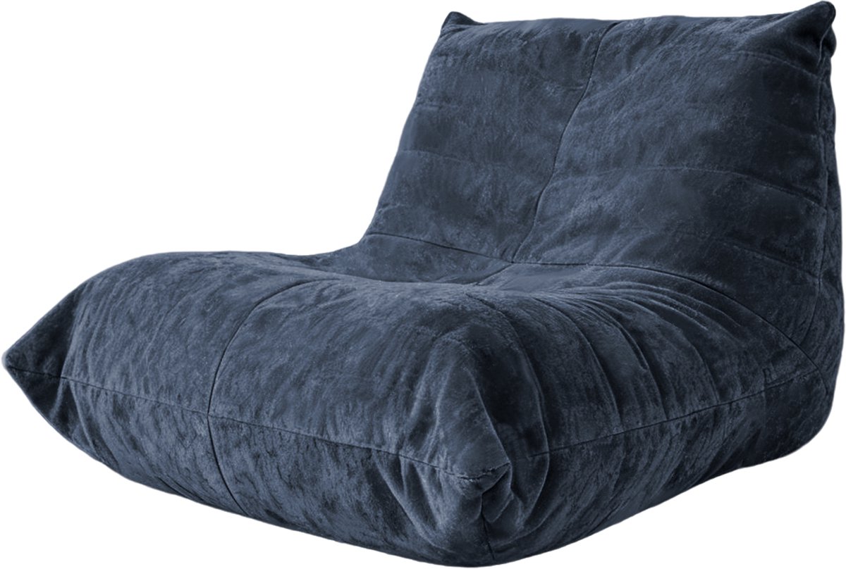 Vliegend rups zitzak, ultra zacht luisofa. Ontspannende loungebank, stijlvol binnen zitmeubel voor thuis, slaapkamer, woonkamer. Snow Neil-stof- Blauw