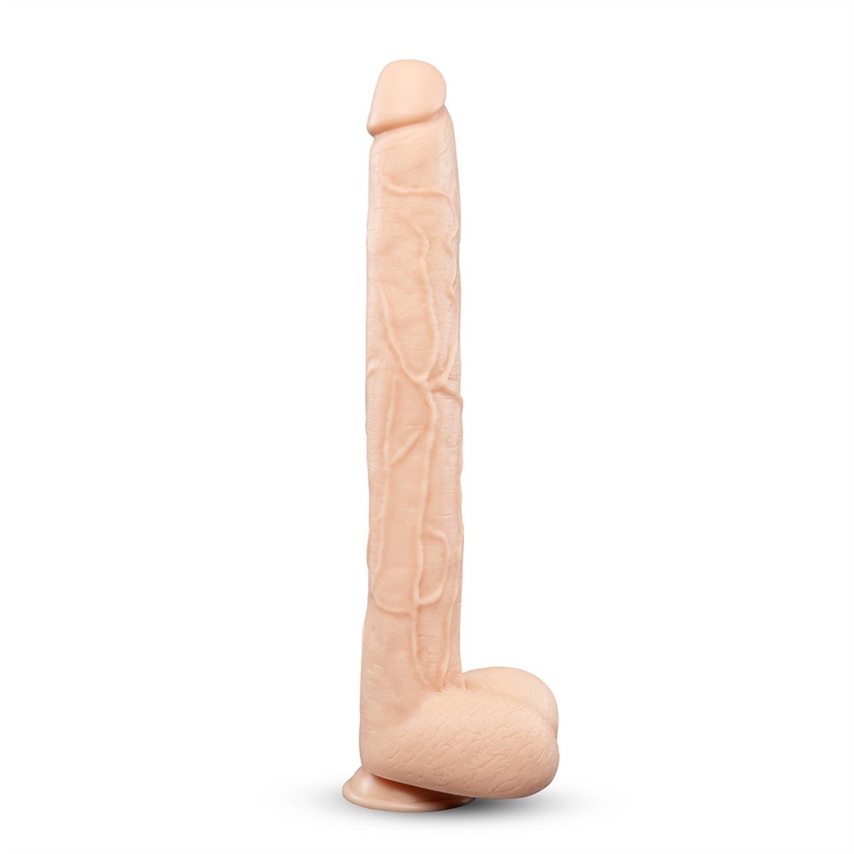 B-Vibe - Bone 17 Inch Deep Insert - Dildo Met Realistische Ballen en Zuignap - Realistische Dildo 43 cm