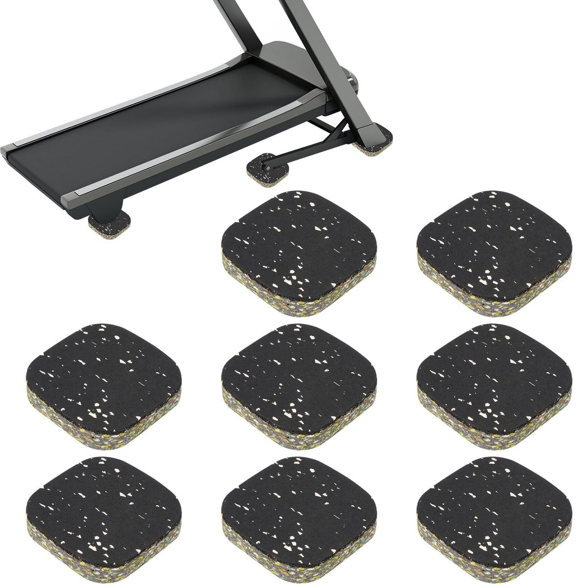 Elzusha - Set van 8 Antivibratie Pads voor Fitnessapparatuur