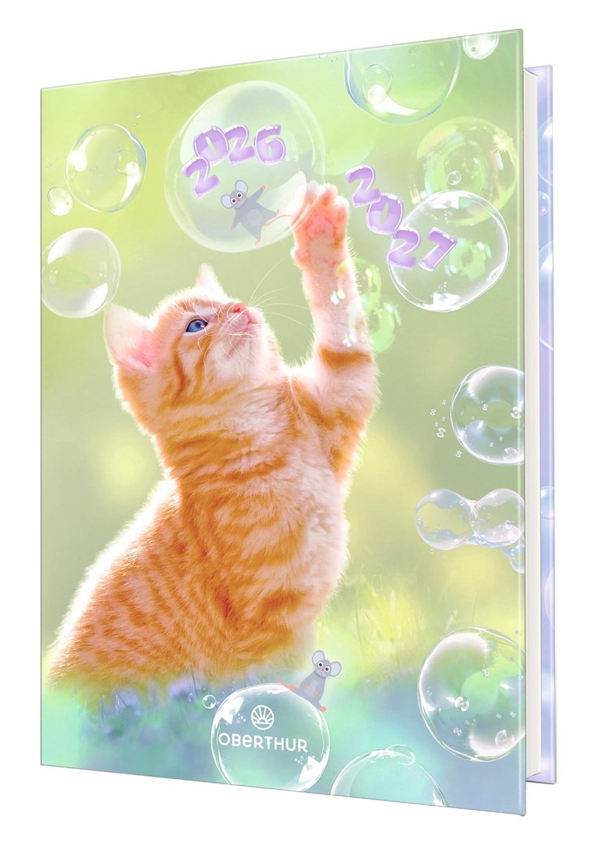 Elzusha - Schoolagenda 1 Dag per Pagina met Schattige Kitten