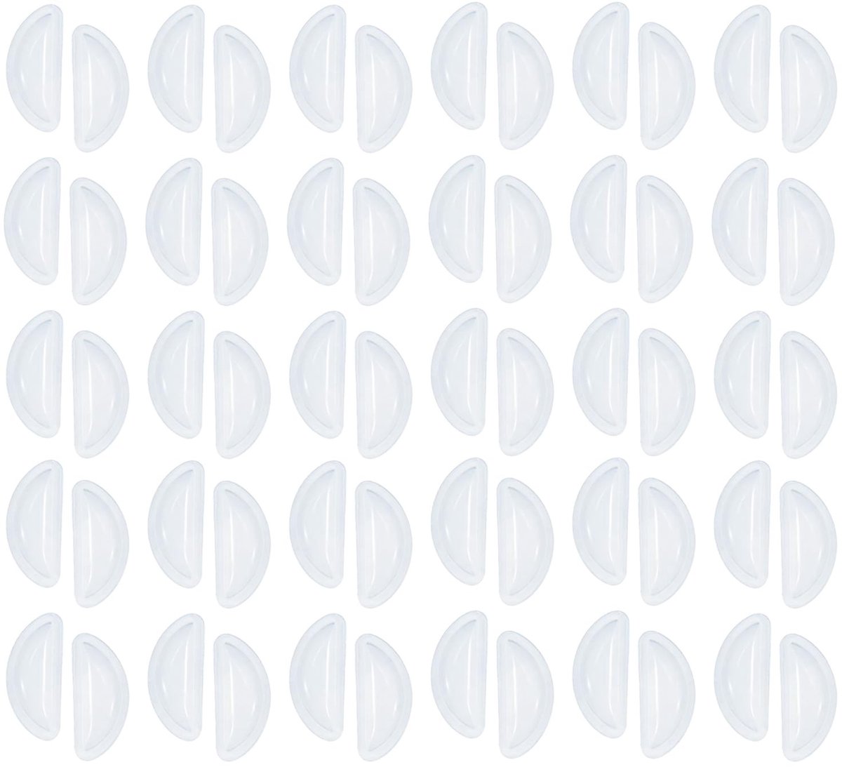 Elzusha - Neuspads voor brillen - 30 paar siliconen antislip - Transparant