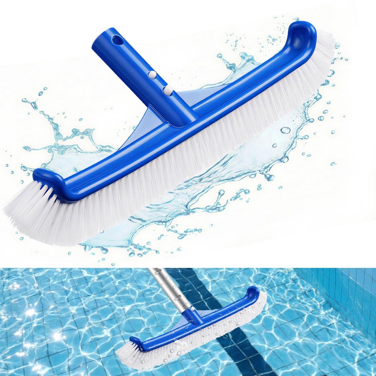 Elzusha - Ronde Poolborstel met Nylon Haren voor Effectieve Poolreiniging