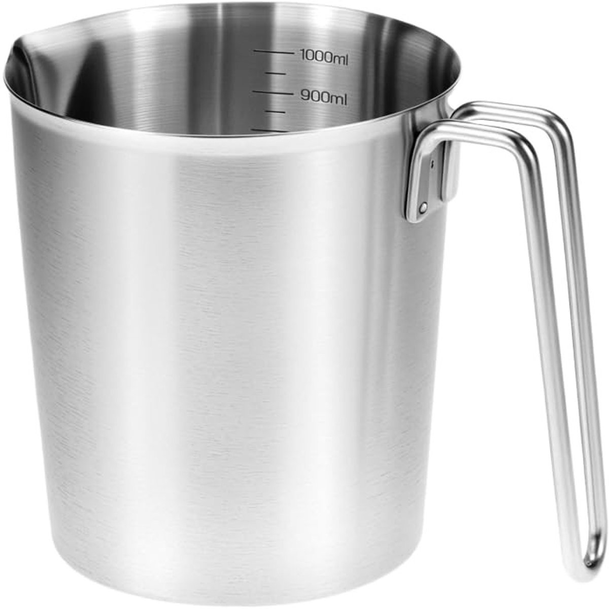 Elzusha - RVS Maatbeker 1 Liter met Ounces en ml Schaal