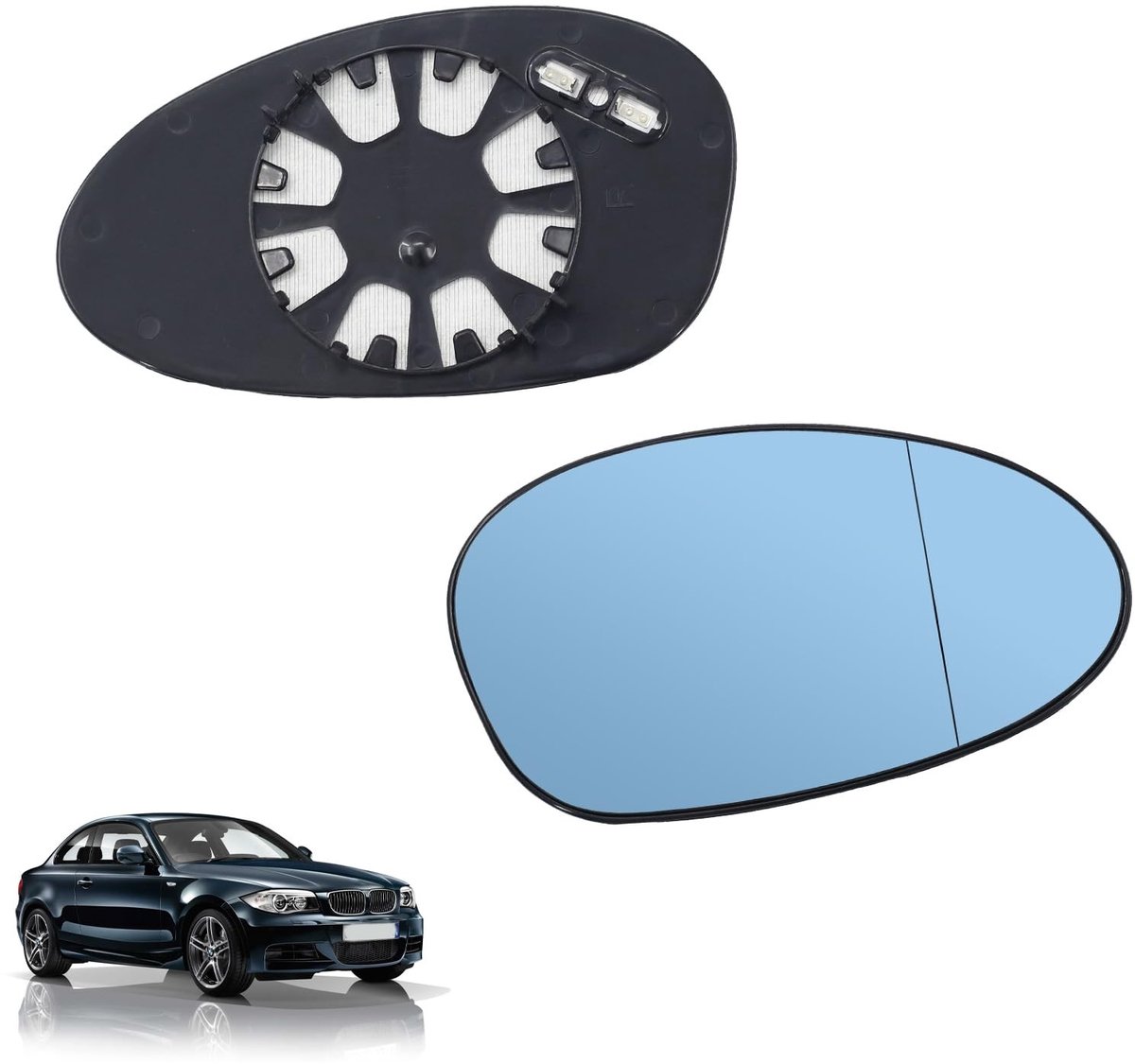 Elzusha - Spiegelglas Set voor E46/E90/E92/E87 - Blauw - 2 Stuks