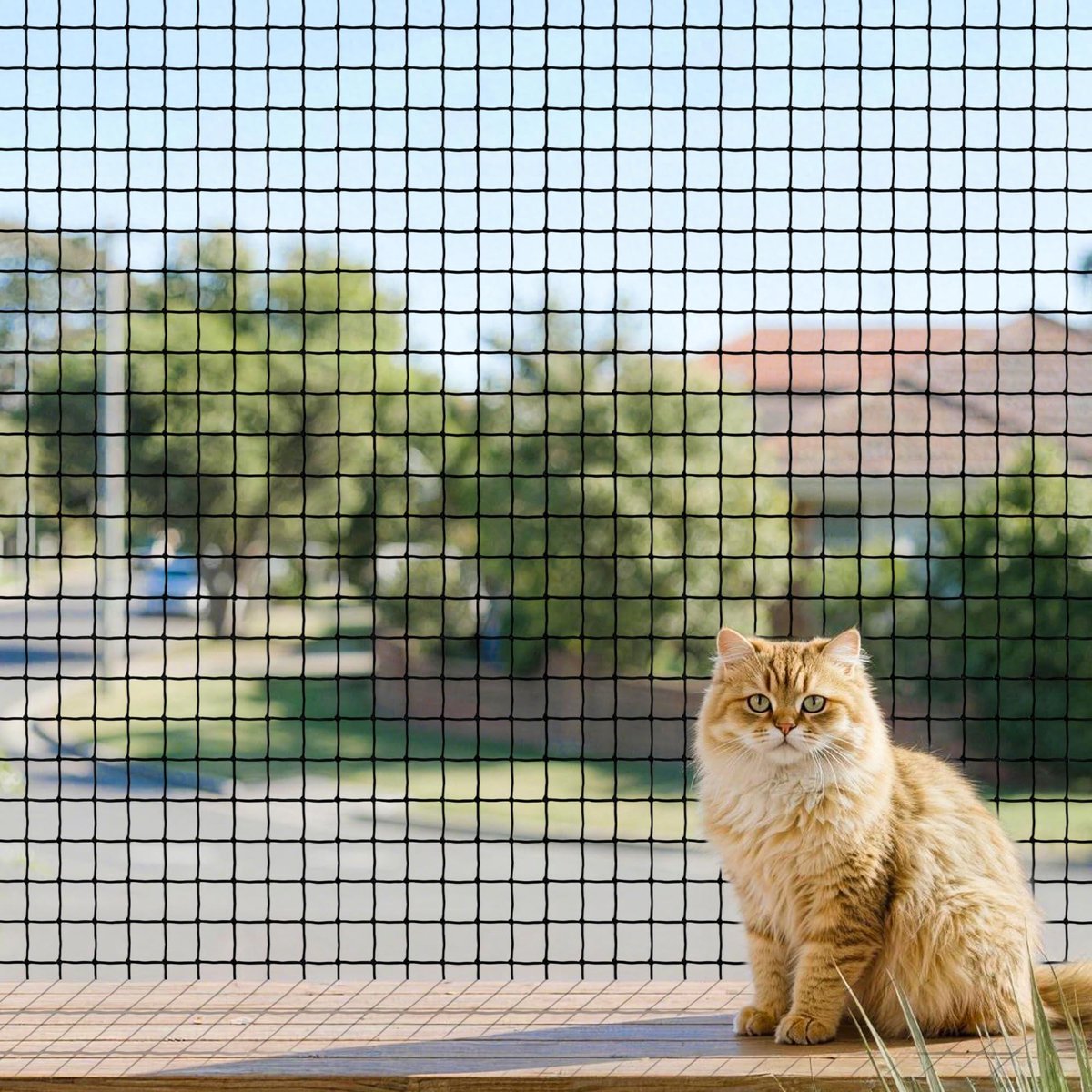 Elzusha - Kattennet voor Balkon 6 x 3 m - Bijt- en scheurbestendig