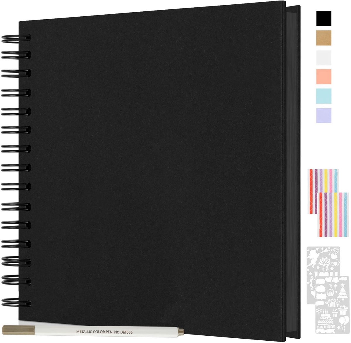 Elzusha - DIY Hardcover Fotoboek 24x24cm met 80 Dikke Pagina's