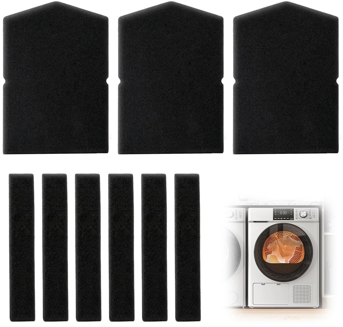 Elzusha - Set van 3 Vervangingsfilters voor Miele Droger - Origineel onderdeelnummer 6057930/9688381