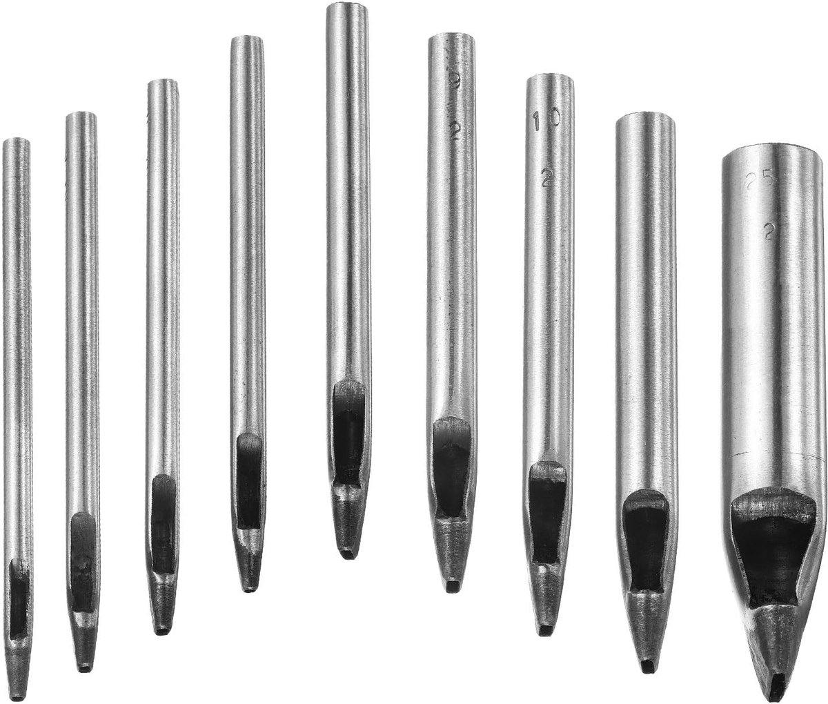 Elzusha - 9-delige Set van Ovale Perforatietools voor Leerbewerking