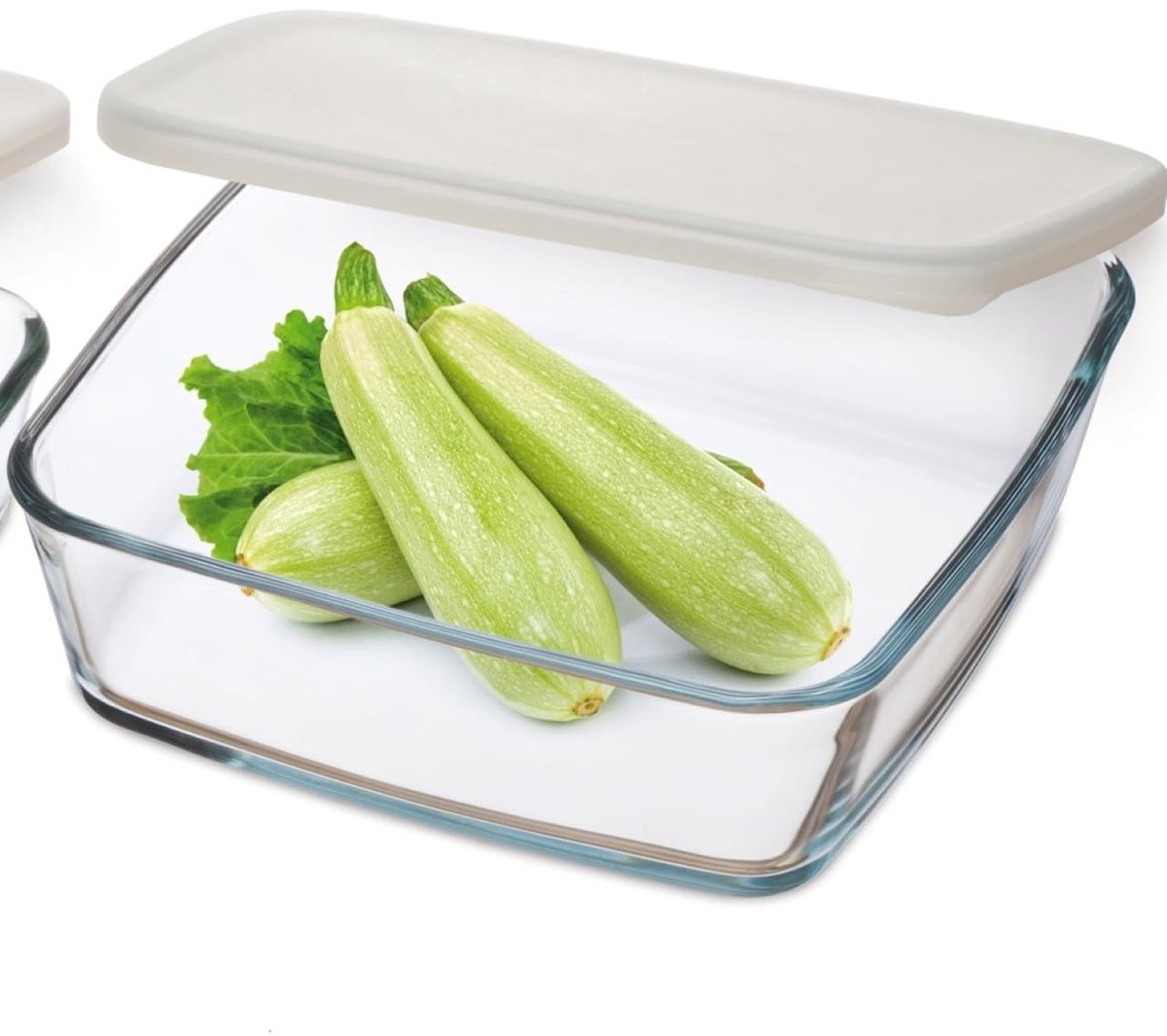 Elzusha - 3-delige Opbergbowl Set met Plastic Deksel - Transparant