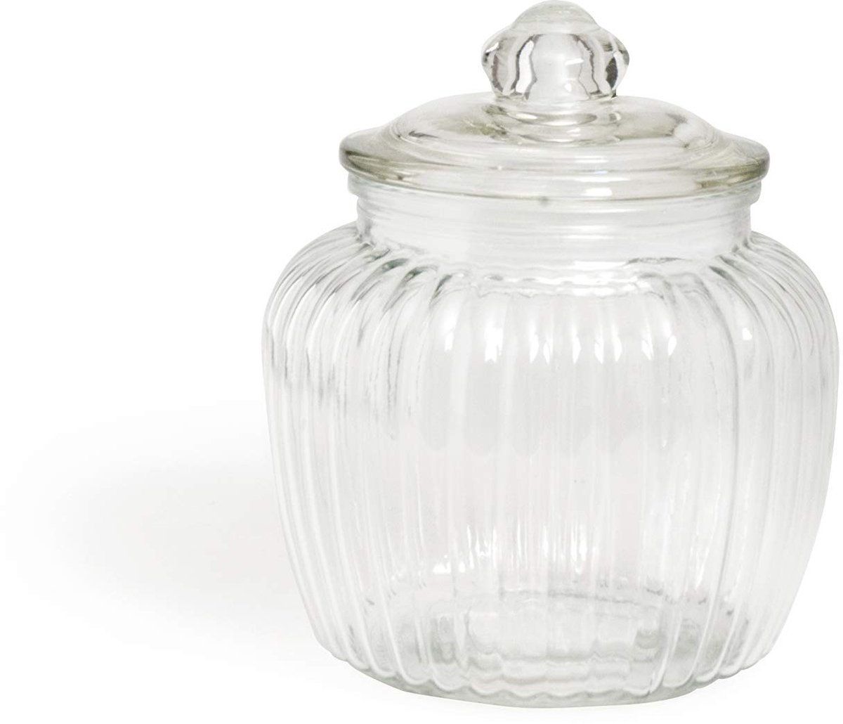Elzusha - Glazen Opbergcontainer met Deksel 14,5 x 14,5 x 18 cm