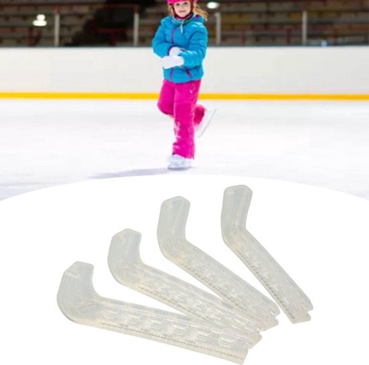 Zerodis Skate Blade Bescherming Verstelbare Beschermers voor IJshockey- en Translucent