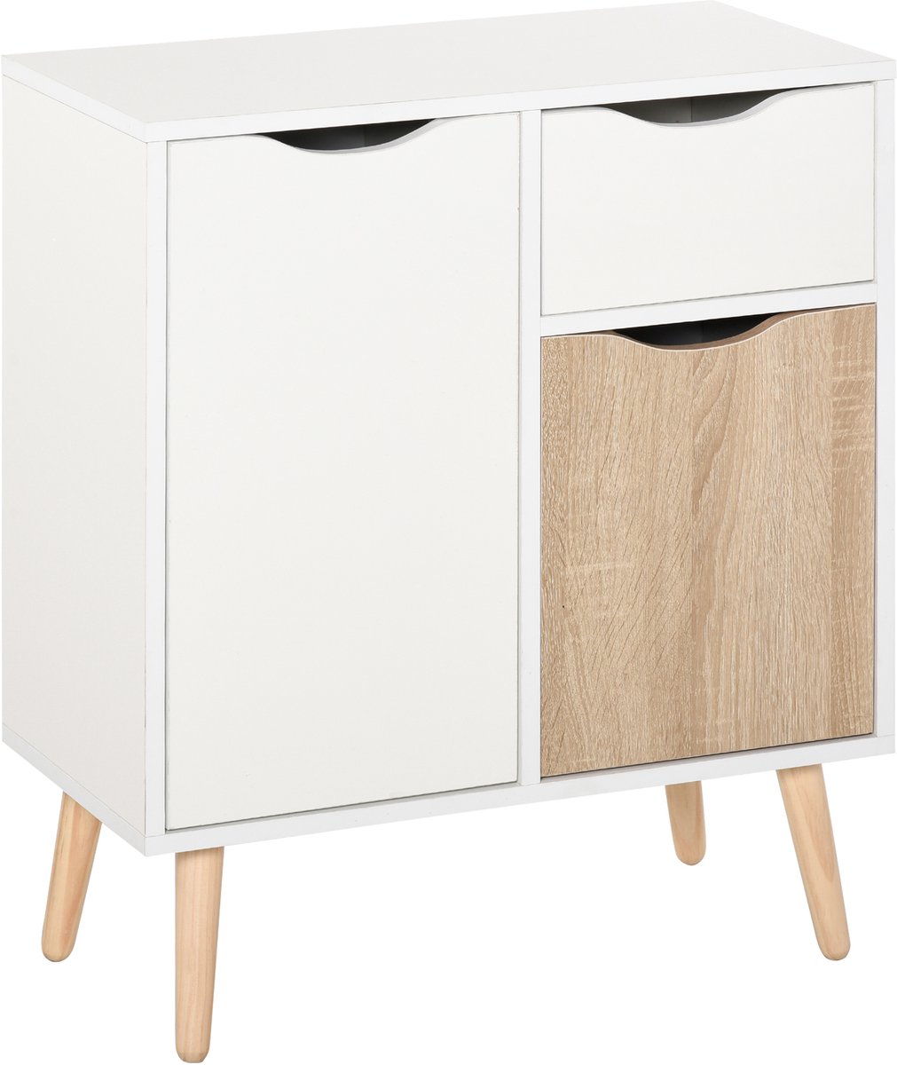 HOMCOM Dressoir - Hout - 60x30x72cm - Wit