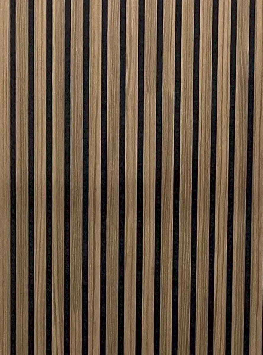 Akoestische wandpaneel | 60×270 cm | Smoke Oak | 27 mm latten | Akoestische wandbekleding | Houten wandpanelen | Geluidsabsorberend | Wanddecoratie | Geluidsisolatie | Modern interieur | Wandpaneel voor woonkamer en kantoor