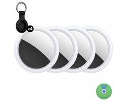 Darora® Smart Tracker - 4 Stuks - Apple Find My - GPS Tracker - Koffer Tracker - Bagage Tracker - Sleutelvinder - Keyfinder - Sleutelhanger Geschikt voor AirTag - Airtag-Sleutelhanger