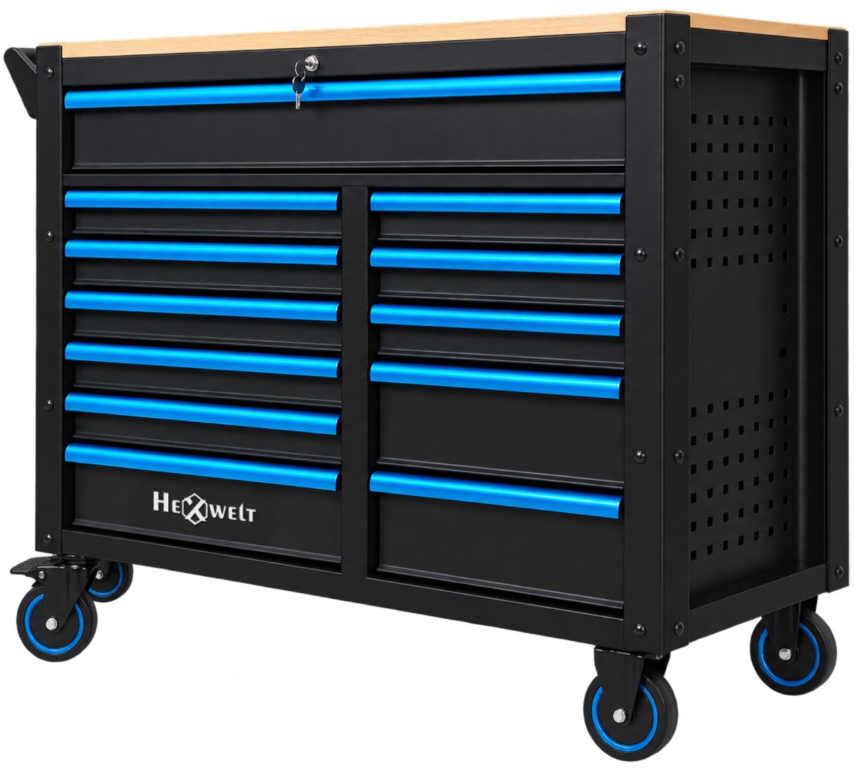 HEXWELT HW-SN-37 Gereedschapswagen - 12 Laden - Zonder Gereedschap