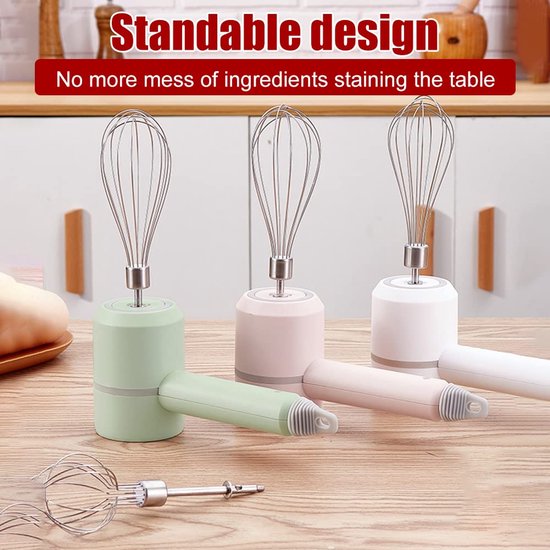 Blender-garde-2-in-1 draadloze elektrische blender, draagbare multifunctionele keukenmachine, kan worden gebruikt om eieren te mixen, slagroom te kloppen, knoflook te hakken, enz van Blender — afbeelding 2