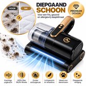 AG370 Matrasreiniger Draadloos – Huisstofmijt Stofzuiger – Bank & Matras Reiniger – Bed Stofzuiger – Tapijt Reiniger – HEPA Filter – Zonder Zak – Black Gold