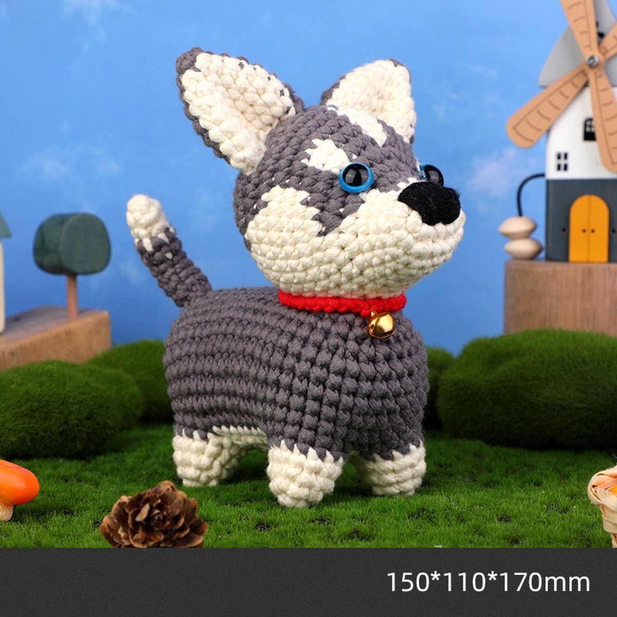 DIY haakpakket / haakpakket voor beginners / haakpakket voor pop - Hond - Husky
