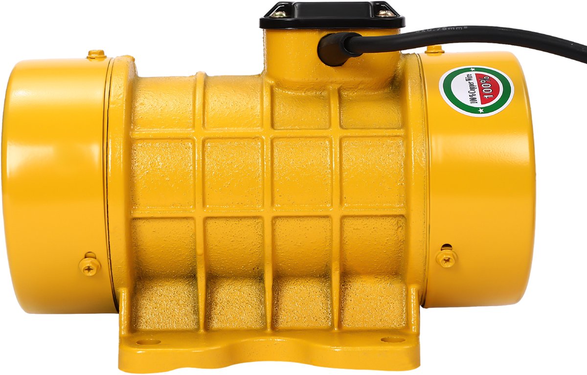 Betontrillingsmotor Geel - 250 W Vermogen - Gietijzer Materiaal - Voor Bouw En Machines - Koperdraadmotor