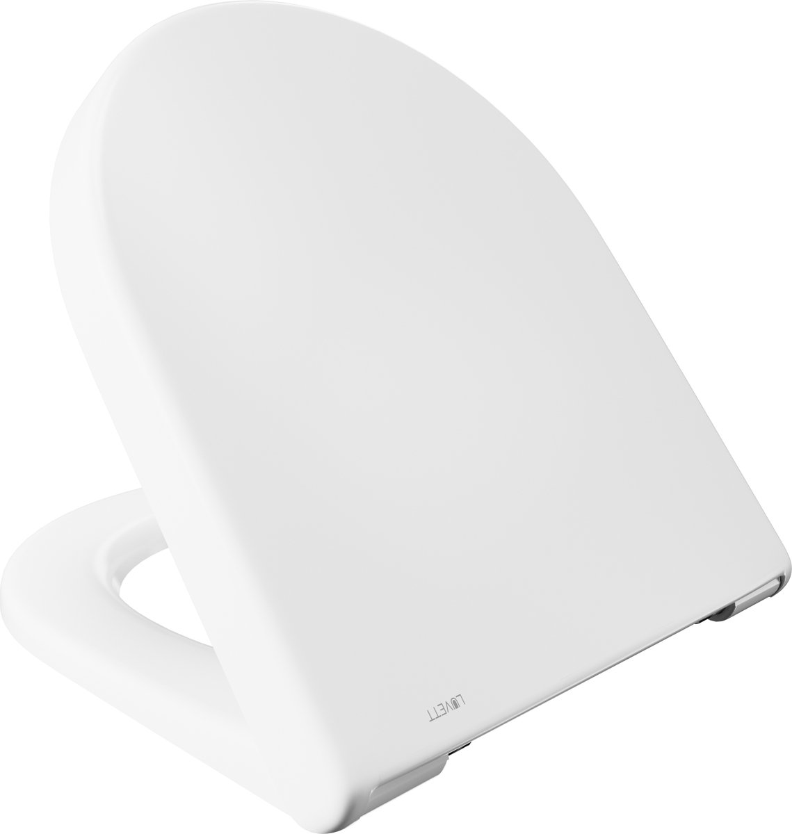 Luvett D230 - WC-bril D-vorm - Extra Brede Boorgatafstand - Geschikt voor Duravit Starck 3 - Wit - Dubbele Softclose