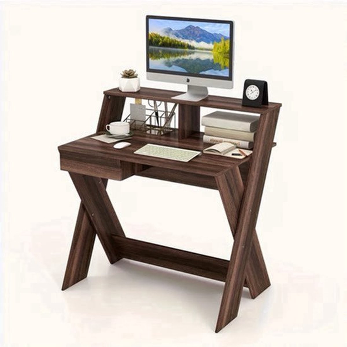 Opbergrek – Opbergkast – Stellingkast – Magazijnrek – Werkplaatsrek – 5 Planken – Robuust Metalen Frame Grijs