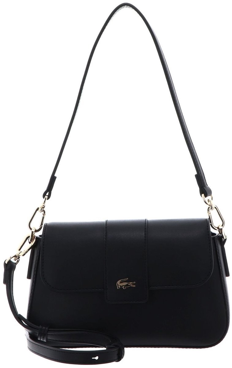 LACOSTE schoudertas Flap Crossover Bag Noir zwart