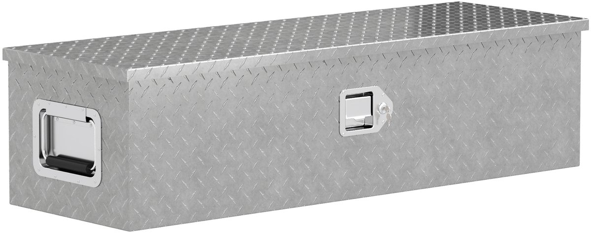 HOMCOM-Opbergbox voor vrachtwagens - Aluminium - 99x33x25,5cm - Zilver