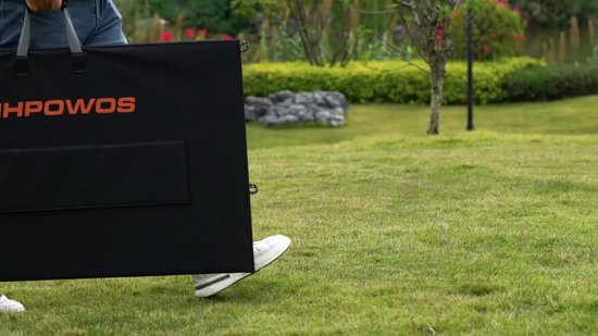 MHPOWOS 400W Opvouwbaar Zonnepaneel, Monokristallijn ETFE, IP67 Waterdicht met steunen, voor krachtstations, camper en off‑grid